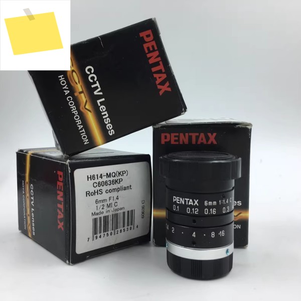 PENTAX C 마운트 머신 비전 렌즈, 6mm 1:1.4 12 제품 이미지