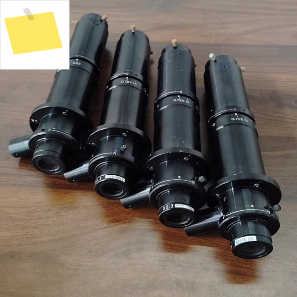 MORITEX ML-Z07545D 동축 광학 연속 줌 텔레센트릭 렌즈, 보조 대물 0.3X, 양호한 상태, 0.75-4.5x 제품 이미지