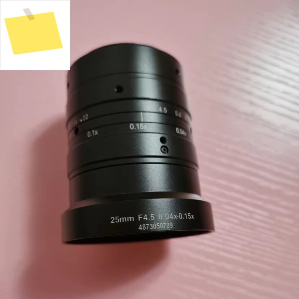 라인 스캔 렌즈, LS25008A 모델, 초점 거리 25mm, 0.04x-0.15x, m42x1 마운트 산업 카메라 양호한 상태 제품 이미지