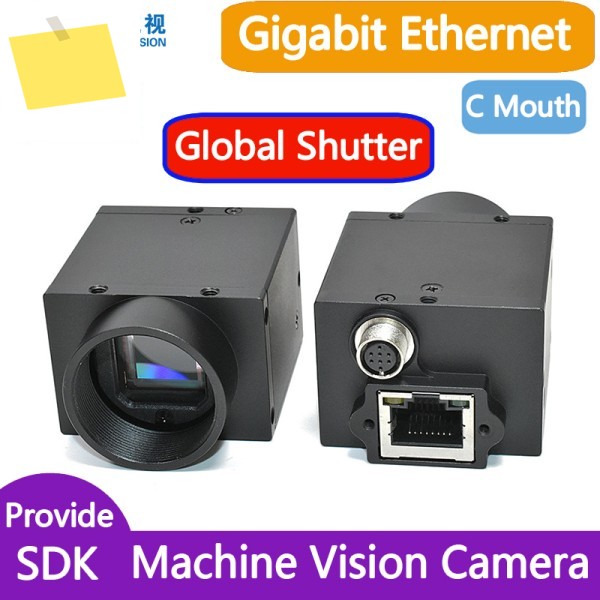 기가비트 GIGE CMOS 글로벌 셔터 컬러 디지털 산업용 카메라, SDK 지지대 외부 트리거, 1 인치 제품 이미지
