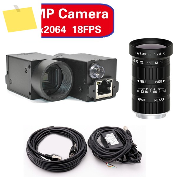 HT-GE2000C-T1-C 머신 비전 산업용 카메라 GigE 20.0MP + HT-FA1616A 16mm 렌즈 제품 이미지