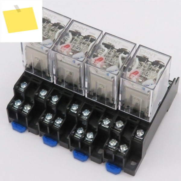 JQX-13FD-2Z 미니어처 고출력 전자기 릴레이 AC DC 코일, DPDT LY2NJ HH62P-L 10A, 4 개 제품 이미지