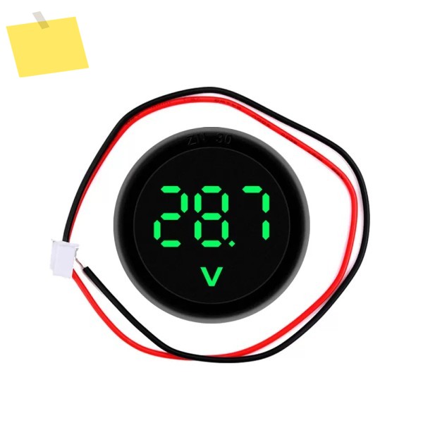 DC 디지털 전압계 헤드, LED 디스플레이, 라운드 30mm, 2 와이어 역방향 연결 보호, 10 개, 4-100V 제품 이미지