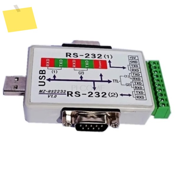 산업용 USB 2 포트 RS232 TTL 직렬 COM 변환기 어댑터 FTDI FT232RL 1Mbps 1.5m 케이블 포함 제품 이미지