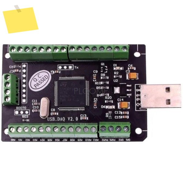 USB DAQ 12AD 8DI 100ksps 데이터 수집 모듈 0-3.3V 아날로그 디지털 PWM 카운터 LabVIEW Matlab VC 코드 Win10 Linux 제품 이미지