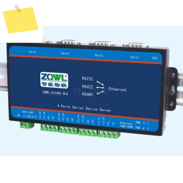 4개 채널 옵션 직렬 장치 서버 RS232 RS485 또는 TTL-이더넷 변환기, Modbus TCP MQTT 제품 이미지