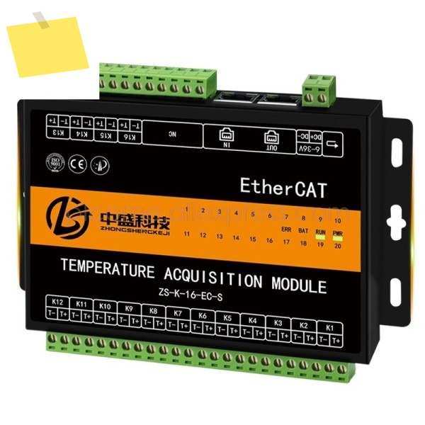 EtherCAT 4816 채널 온도 획득 모듈, 분산 원격 PT100 열전대 NTC PLC Codesys 제품 이미지