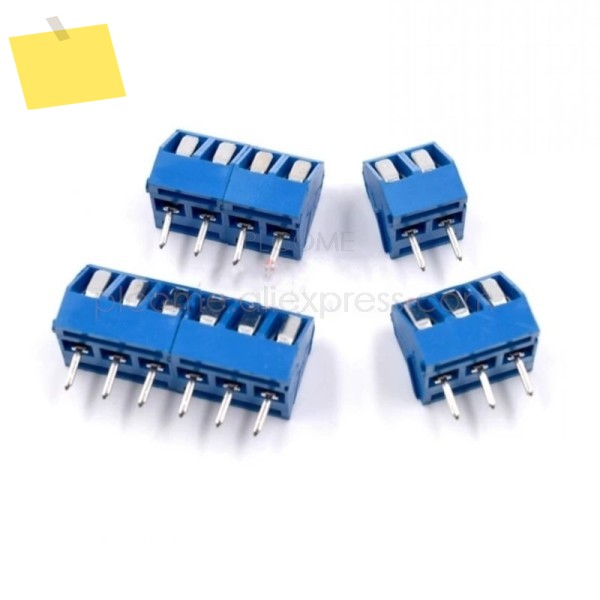 100pcs KF330 2P 3P 5.0MM 300V 15A PCB 범용 나사 고정 터미널 블록 커넥터 파란색 제품 이미지