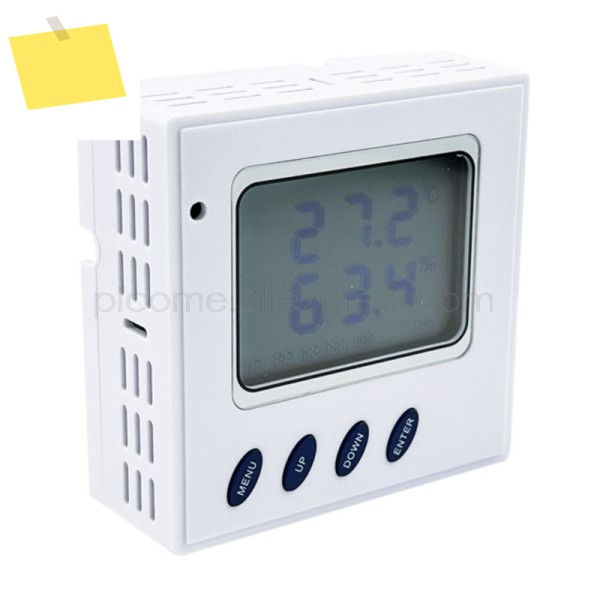 이더넷 습도 온도 송신기 트랜스듀서 LCD 디스플레이, TCP UDP SNMP 웹API Http Get, 86mm 벽면 장착, POE 옵션 제품 이미지
