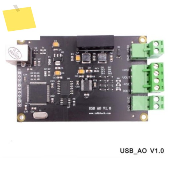 USB DAQ 1 채널 아날로그 출력 90kHz 비트 보드, AO 0-10V 4-20mA 프로그래밍 C 랩뷰, MATLAB 윈도우 리눅스 제품 이미지