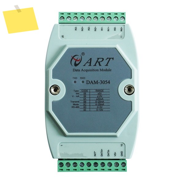 48 채널 아날로그 입력 모듈 16비트 고속 500Hz 0-10V 4-20mA 데이터 수집 보드 RS485 Modbus RTU 제품 이미지