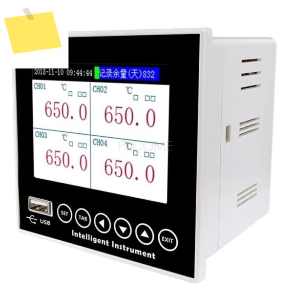 종이없는 레코더 1 ~ 채널 3.5 인치 지능형 계측기 컬러 아날로그 데이터 로깅 96x96 USB RS485 Modbus RTU 릴레이 알람 제품 이미지