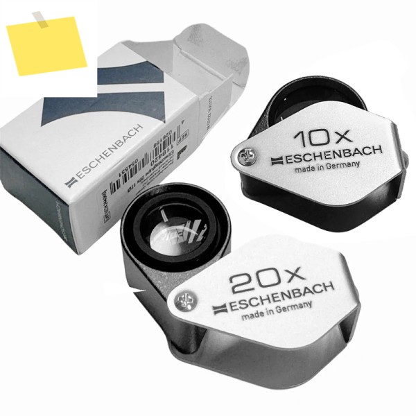 ESCHENBACH 금속 정밀 접이식 돋보기 10x20x 15-17mm 무색 렌즈 다이아몬드 트리플 루페 쥬얼리 제품 이미지