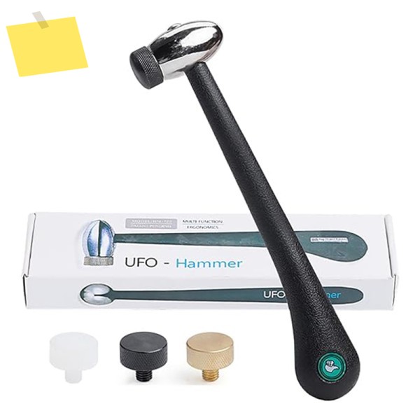 다기능 UFO 고무 망치, 교체 가능한 팁 골드 실버 제작, 도구, 쥬얼리 핸드 해머, 4 개 제품 이미지