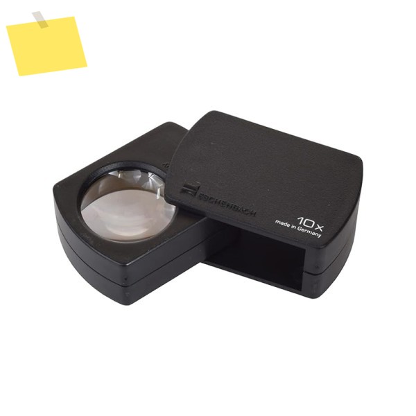 오리지널 ESCHENBACH 보석상의 10X Aplanatic 왜곡 렌즈 접이식 돋보기 케이스가있는 휴대용 경량 다이아몬드 루페 제품 이미지
