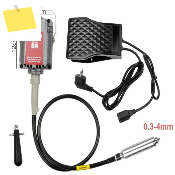 230W 미니 S-R 플렉스 샤프트 밀 풋 페달 4mm 척 걸이식 유연 보석 연마 빠우 기 로터리 스톤 조각 도구 제품 이미지