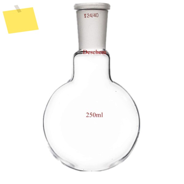 2440 1 넥 둥근 바닥 유리 플라스크, 싱글 실험실 끓는 병, 250ml 제품 이미지