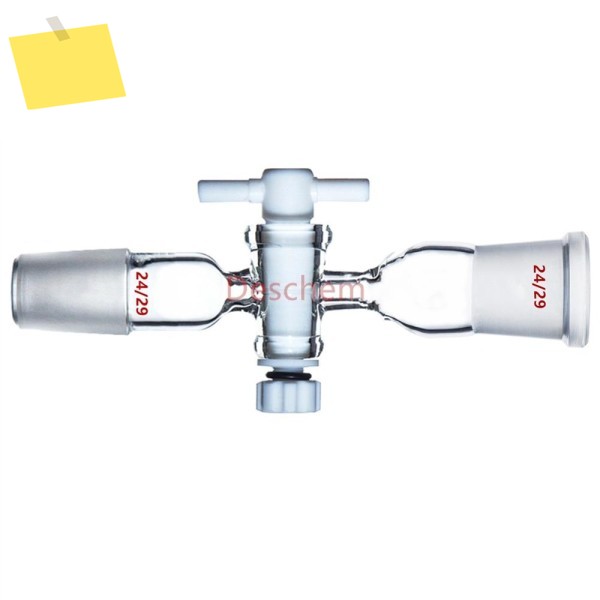 유리 PTFE 스톱콕, 2429 조인트, 실험실 흐름 제어 어댑터, 접지 제품 이미지