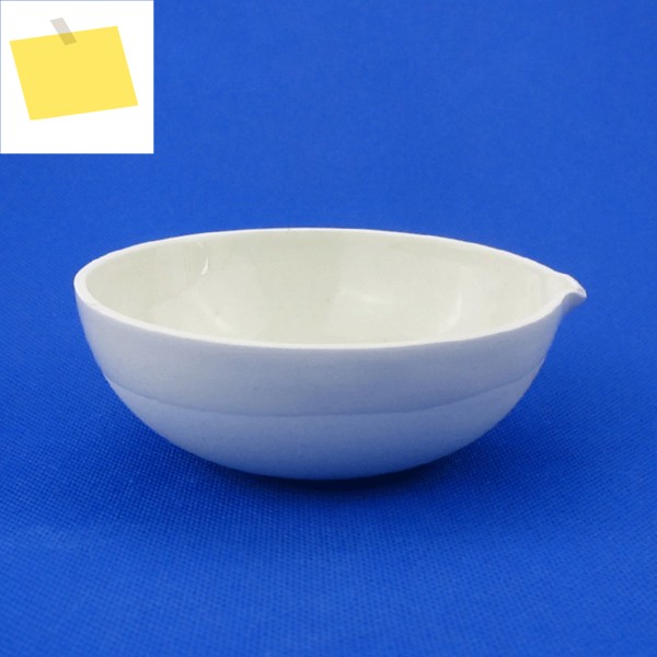 도자기 증발 접시, 둥근 바닥, 화학 실험실, 직경 90mm, 100ml 제품 이미지
