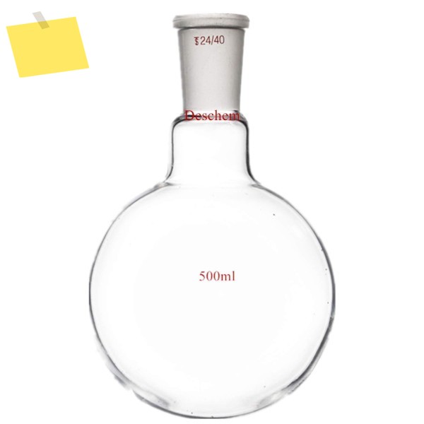 500ml,2440,1 목, 둥근 바닥 유리 플라스크, 단일 끓는 병, 실험기구 제품 이미지
