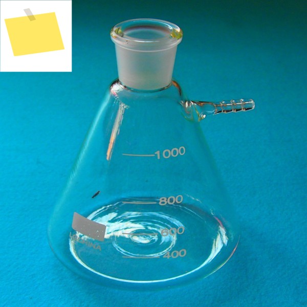 측면 튜브 포함 유리 필터 흡입 플라스크, 실험실 화학 여과병, 2440, 1L, 1000ml 제품 이미지