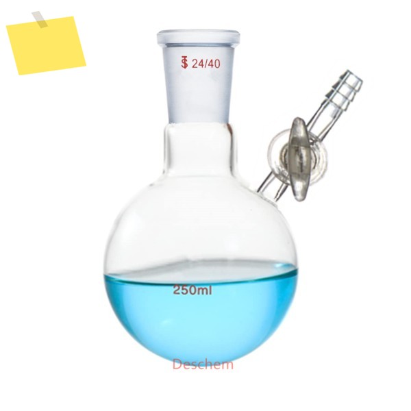 2440 유리 반응 플라스크 병, 스톱콕, 실험실 250ml 제품 이미지