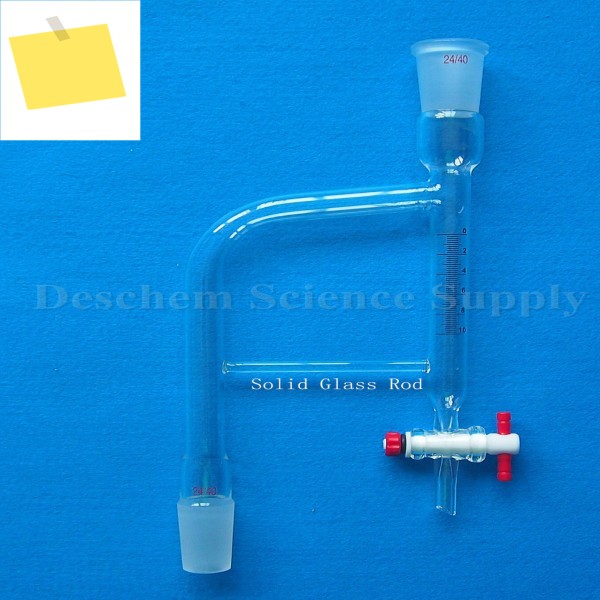 유리 증류 리시버, 딘 스타크 어댑터, PTFE 스톱콕, 10ml,2440 제품 이미지