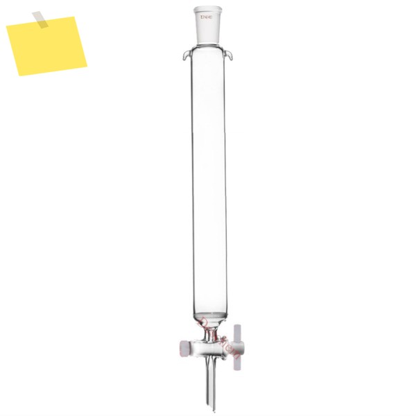 2440 유리 크로마토그래피 칼럼, OD50 mm, 몸체 길이 300mm,PTFE 스톱콕, 500ml 제품 이미지
