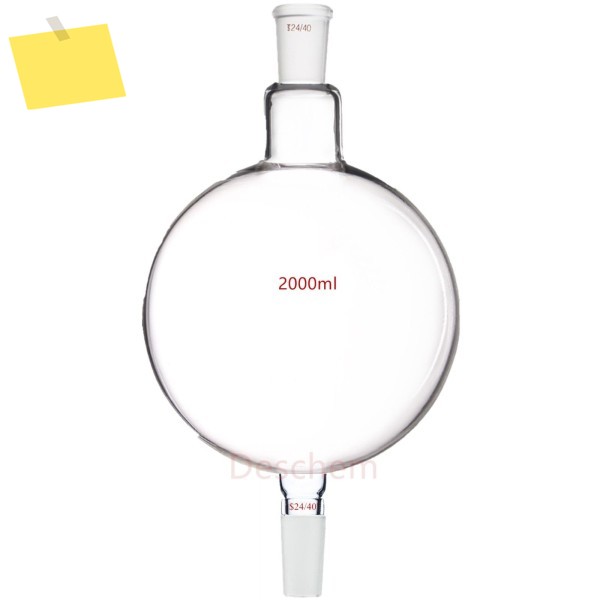2440 유리 크로마토그래피 저장 플라스크, 화학물질 수용 바이오매스 병, 2L, 2000ml 제품 이미지