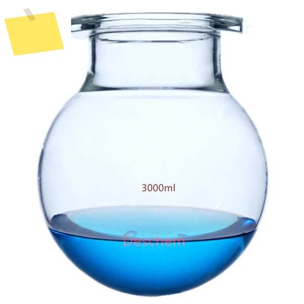 실험실 화학 유리 용기, 반응기 플라스크 플랜지, OD = 150mm, 3 리터 주전자, 3000ml 제품 이미지