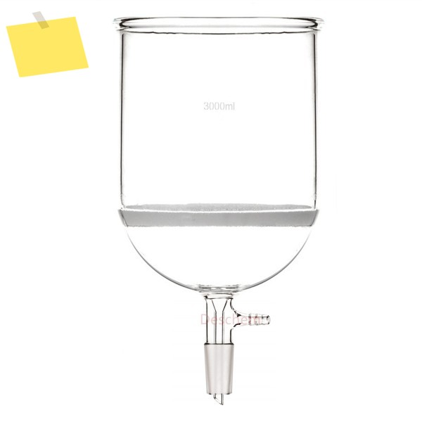3000ml 2440 유리 Buchner 깔때기 3L 실험실 흡입 디스크 코어 거친 필터 진공 여과 어댑터 제품 이미지