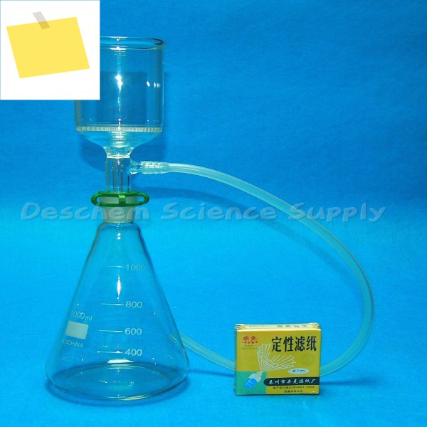 2429 흡입 여과 키트, 70mm 부흐너 깔때기, 1 리터 엘렌마이어 플라스크, 1000ml 제품 이미지