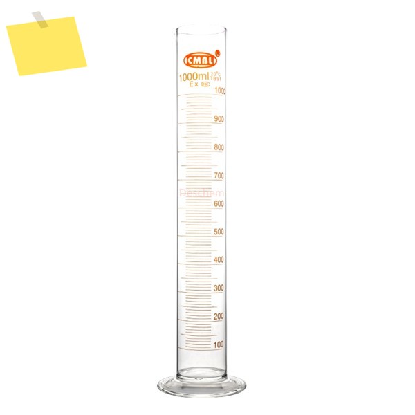 1000ml, 유리 측정 실린더 1 리터 졸업 스파우트 입 제품 이미지