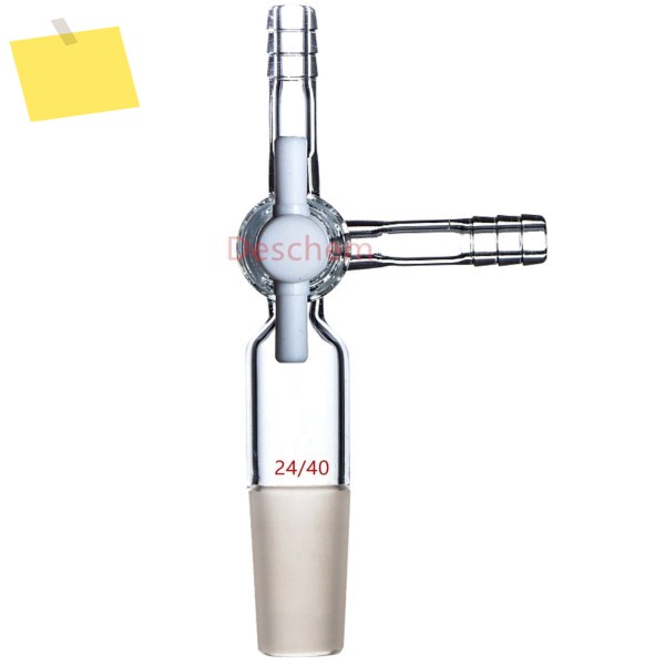 2440,3 방향, PTFE 마개, 유리 흐름 제어 어댑터, 실험실 제품 제품 이미지