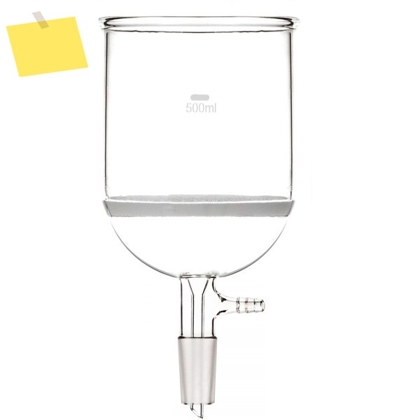 500ml 2440 유리 Buchner 깔때기 코어 샌드 디스크 거친 필터여과 진공 어댑터 포함 제품 이미지