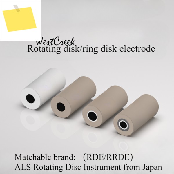 WESTCREEK 회전 원형 링 디스크 전극, RDE, 내부 스레드, 유리 탄소 백금 링 PTFE 절연 제품 이미지