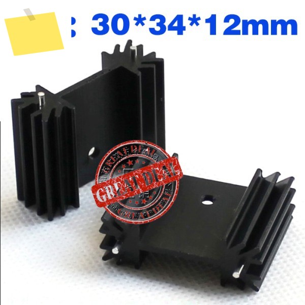 알루미늄 방열판 to 220 트랜지스터 라디에이터, 블랙 냉각, , 100PCs, 303412mm 제품 이미지