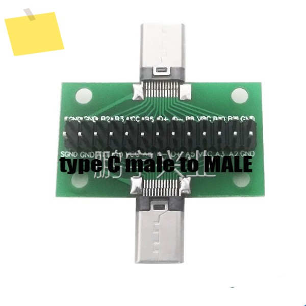 수-수 타입 C 테스트 PCB 보드, 범용 USB 3.1 포트, 핀이 있는 24 핀, 20x36mm 제품 이미지