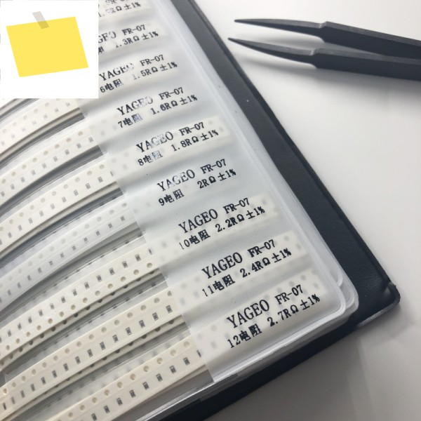 8500pc 1% 0201 smd 저항기 키트 + 캐패시터 커패시터 분류 도서 팩 샘플 제품 이미지