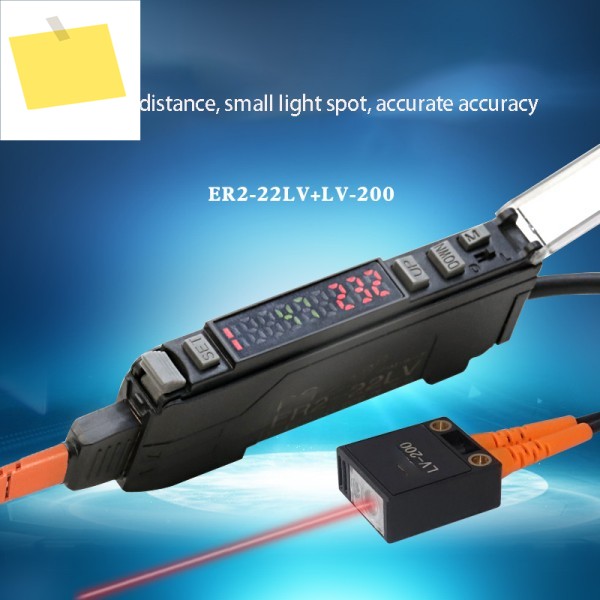 ER2-22LV LV-200 레이저 소형 광 스폿 광섬유 증폭기 반사 센서, 1mm 제품 감지 가능 제품 이미지