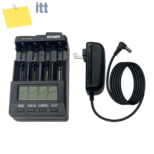 ecowitt 배터리 충전기 BT-C3100 V2.2 – NiMH, NiCd 및 리튬 이온3.6V~3.7V 제품 이미지