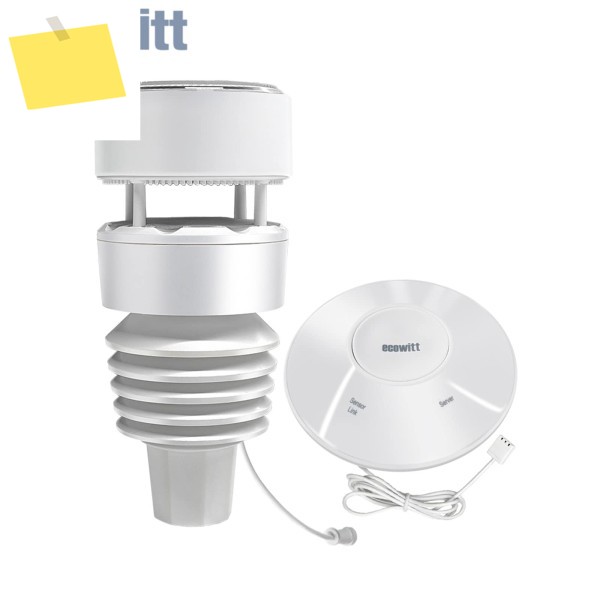 Ecowitt GW2001 Wittboy 기상 관측소, IoT 와이파이 게이트웨이 및 WS90 7-in-1 야외 태양열 센서 포함 제품 이미지