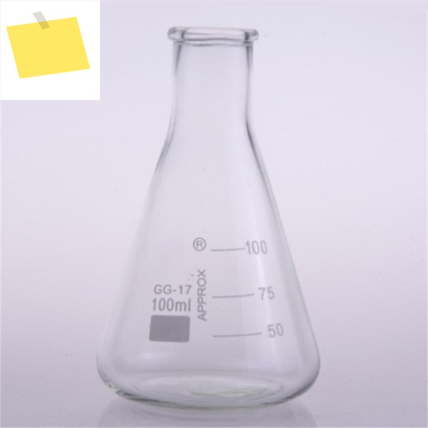 100ml, 유리 엘렌마이어 플라스크, 원추형 좁은 목, 실험실 제품 제품 이미지
