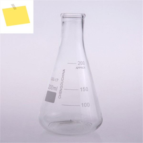 200ml, 유리 에를렌마이어 플라스크, 원뿔형 좁은 목, 실험실 제품 이미지