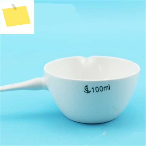 실험실용 손잡이가 있는 1PCS 100ml 세라믹 증발 접시 평평한 바닥 제품 이미지