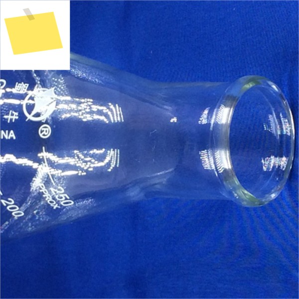 실험실 유리 삼각 플라스크, 원뿔 와이드 넥, 250ml 제품 이미지