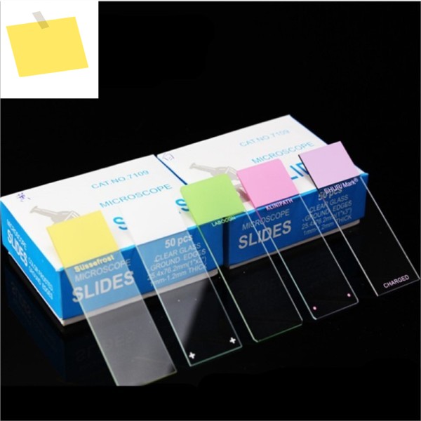 현미경 슬라이드 7109, 1인치X3인치25.4X76.2, 두께 1-1.2MM, 50개, 실험실 유리; 필기 가능 제품 이미지