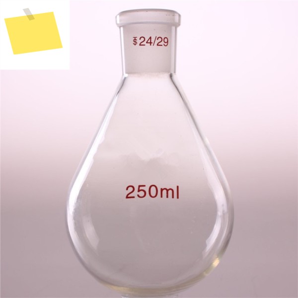 250ml 2429 고품질 플라스크 가지 모양 실험실 증발 증류 유리 고붕규산 용품 제품 이미지