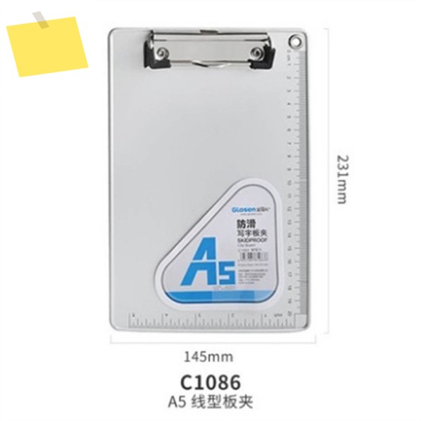 종이 학교 사무용품 용 1 조각 신품 A5 14.5x23.1cm 알루미늄 클립보드 제품 이미지
