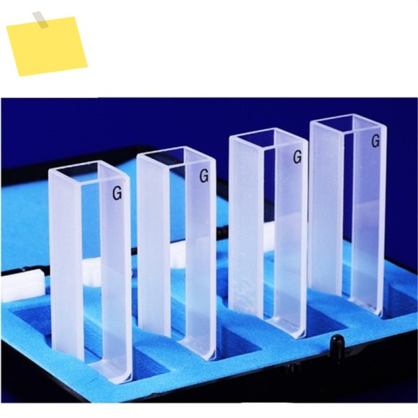 124Pcs 1251020304050100mm 경로 길이 분광 광도계 용 뚜껑이있는 유리 큐벳 셀 제품 이미지